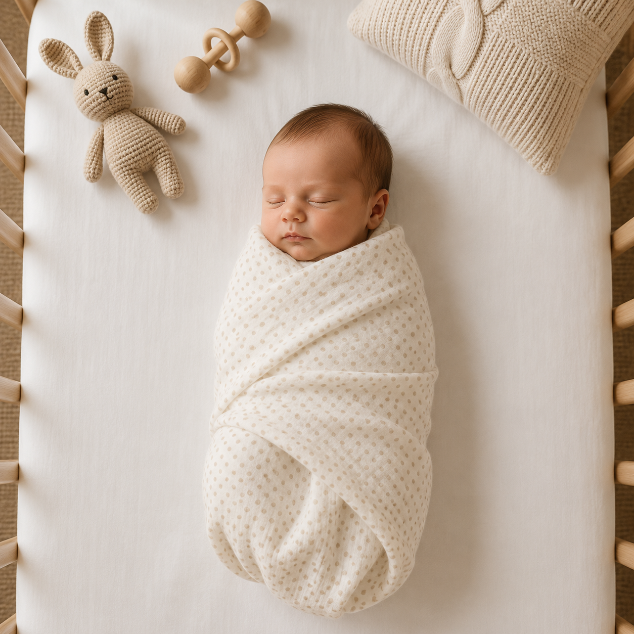 Muslin Swaddle - Soft Polka