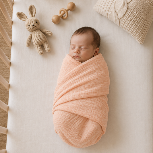 Muslin Swaddle - Peach Sorbet
