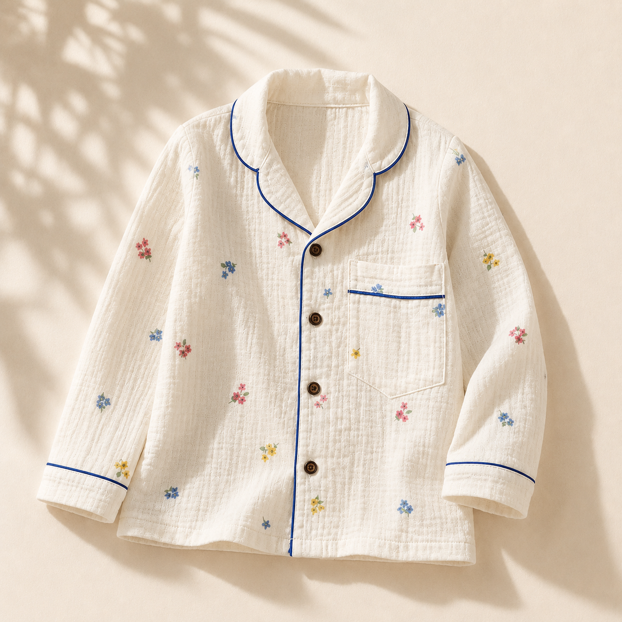 Unisex Crinkle Muslin Night Suit - The Blossom