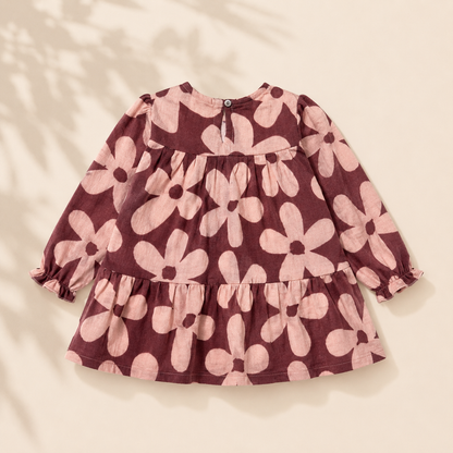Crinkle Muslin Frock - Spiced Berry