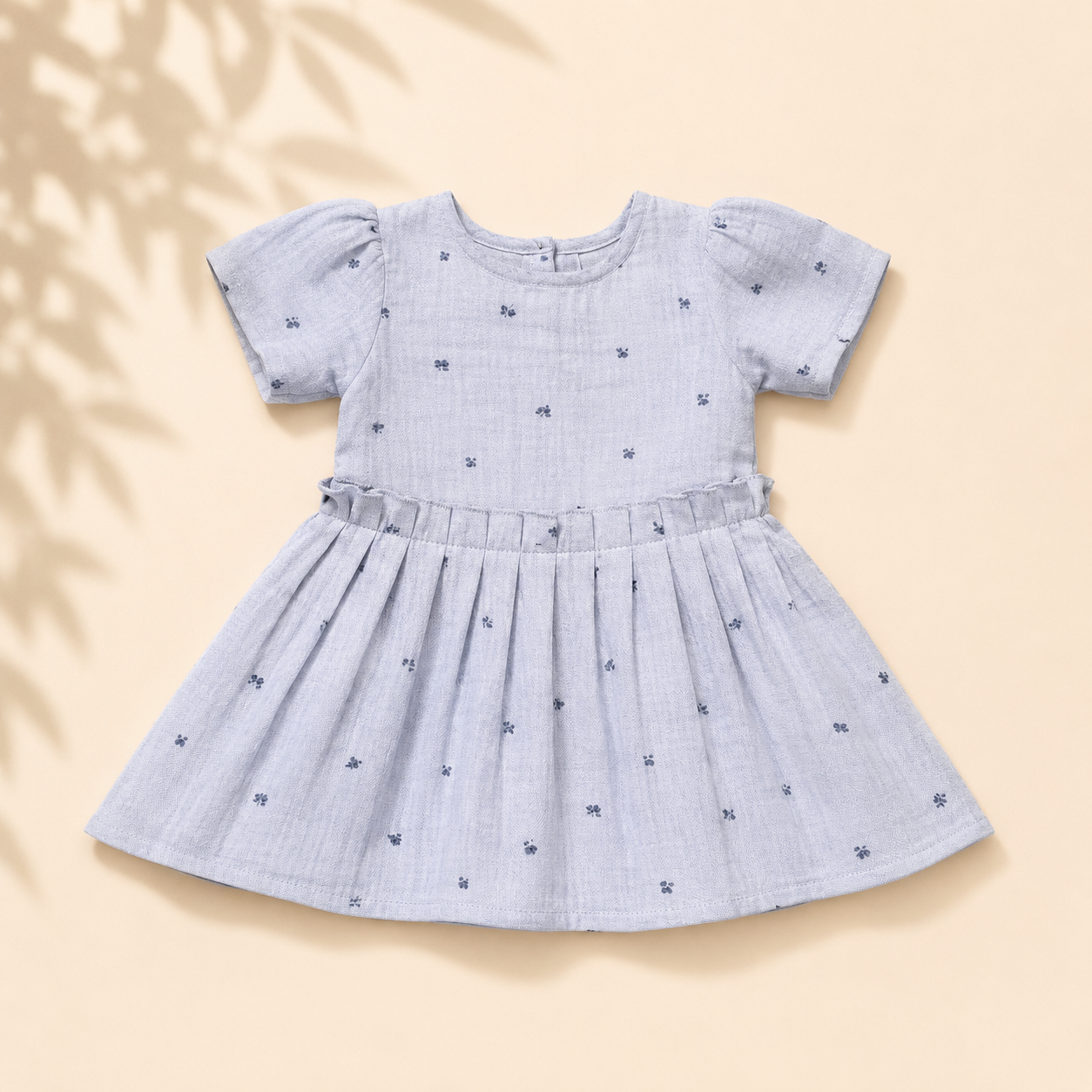 Crinkle Muslin Frock - Bluebell