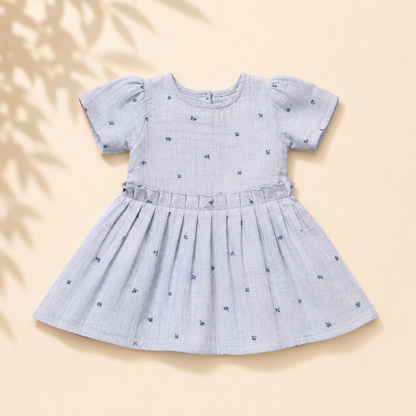 Crinkle Muslin Frock - Bluebell