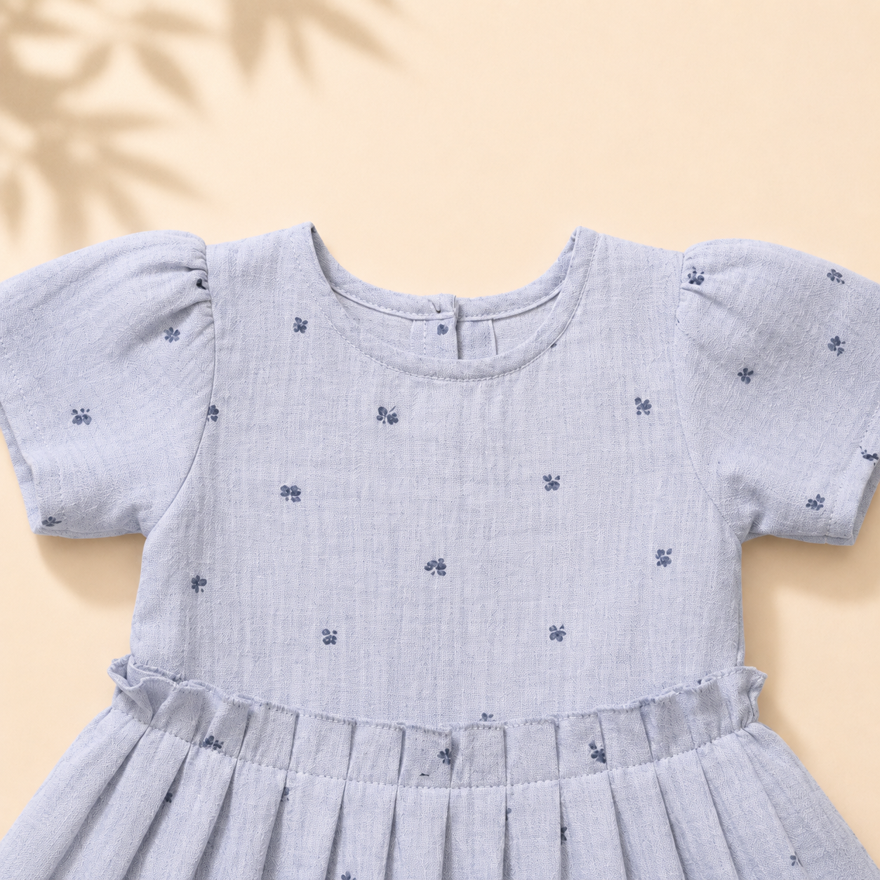 Crinkle Muslin Frock - Bluebell