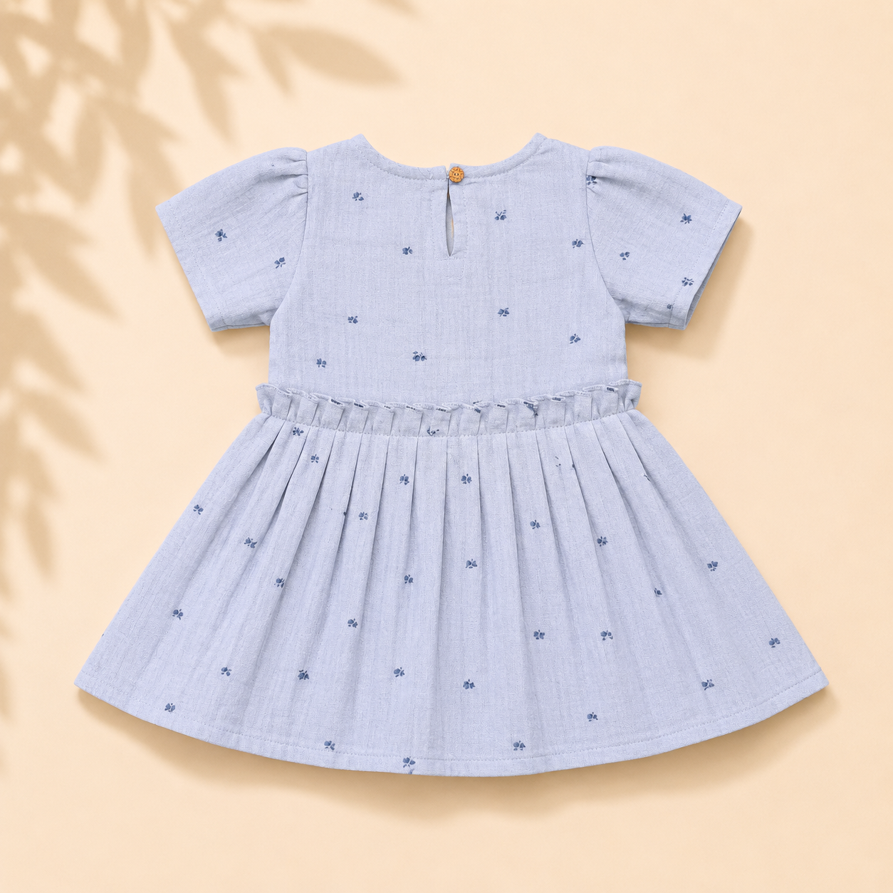 Crinkle Muslin Frock - Bluebell