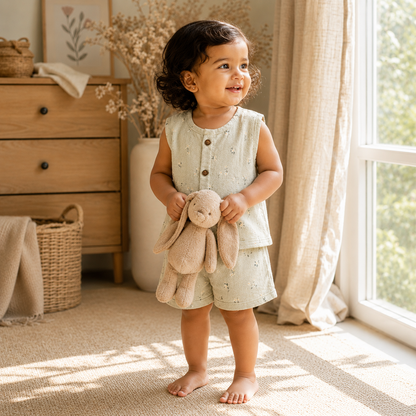 Muslin Jabla Set - Pure Sage