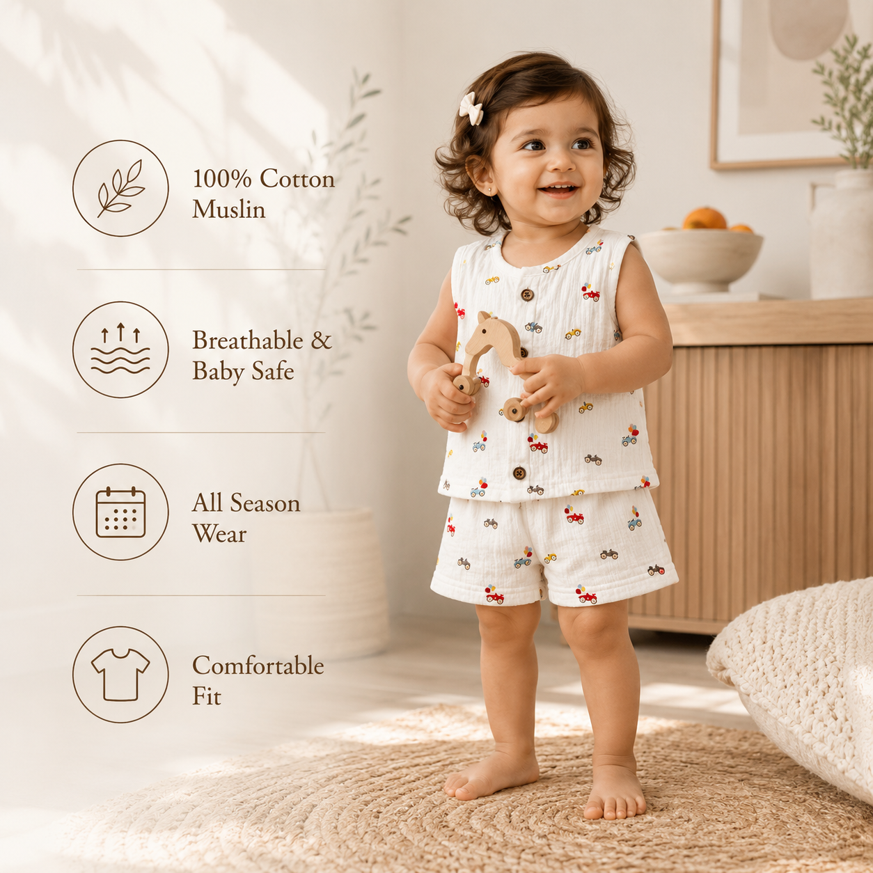 Muslin Jabla Set - Little Driver
