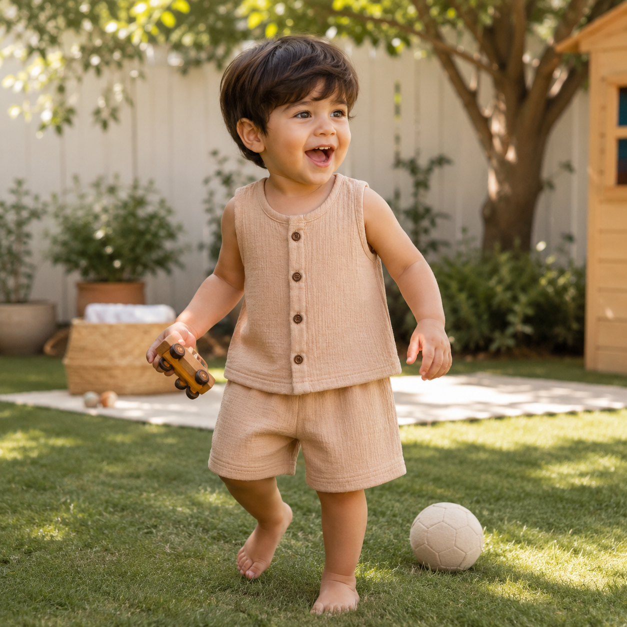 Muslin Jabla Set - The Biscuit