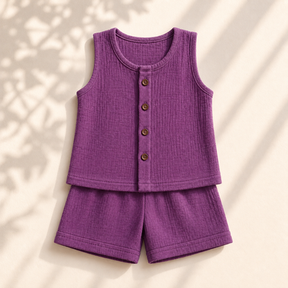 Muslin Jabla Set - Plum Sorbet