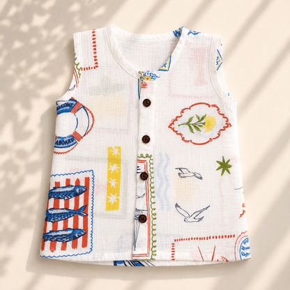 Muslin Jabla Set - Little Sailor