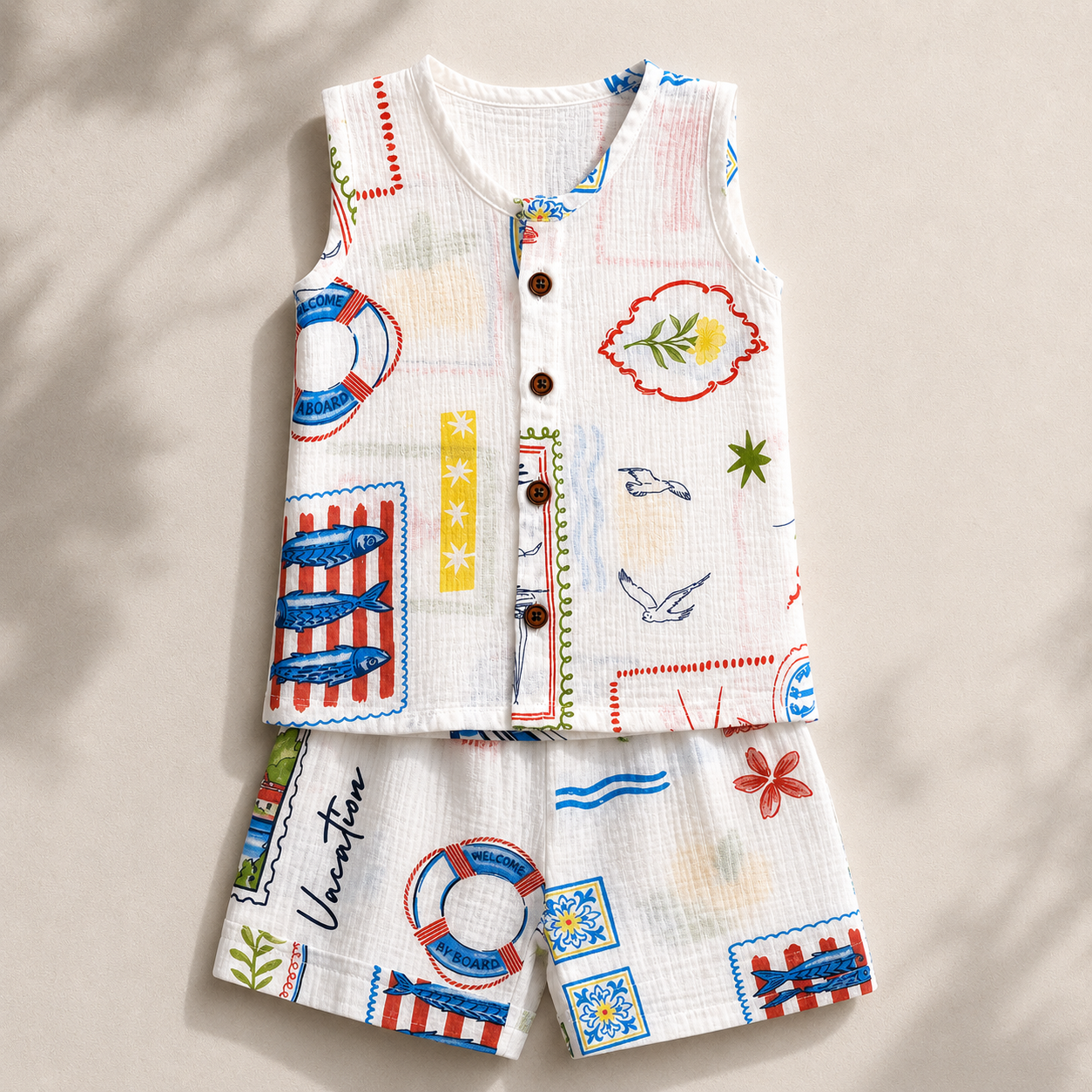 Muslin Jabla Set - Little Sailor