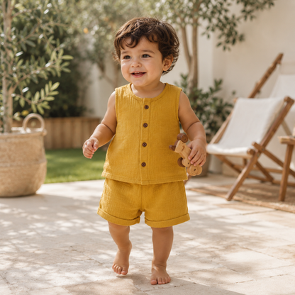 Muslin Jabla Set - Sun-Baked