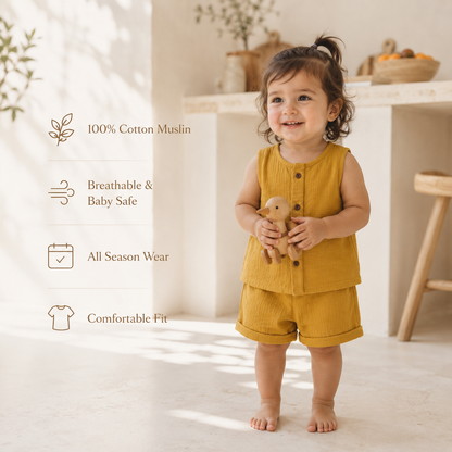 Muslin Jabla Set - Sun-Baked