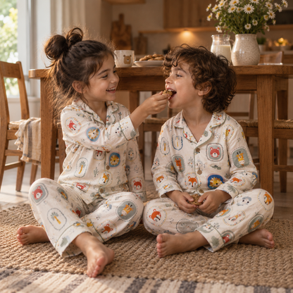 Bamboo Cotton Night Suit - Safari Squad