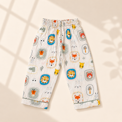 Bamboo Cotton Night Suit - Safari Squad