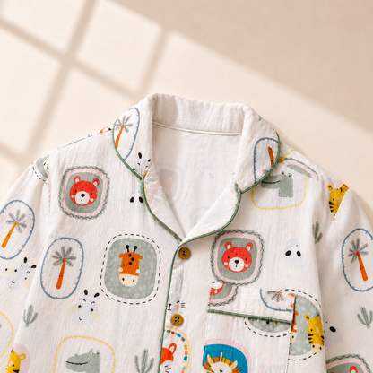 Bamboo Cotton Night Suit - Safari Squad