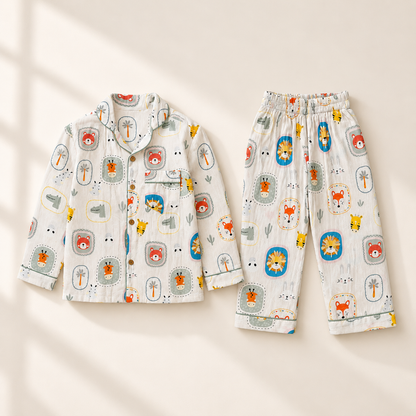 Bamboo Cotton Night Suit - Safari Squad