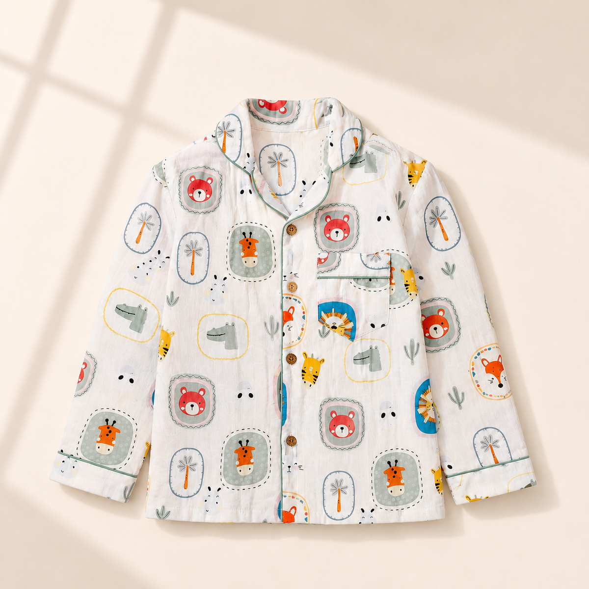 Bamboo Cotton Night Suit - Safari Squad