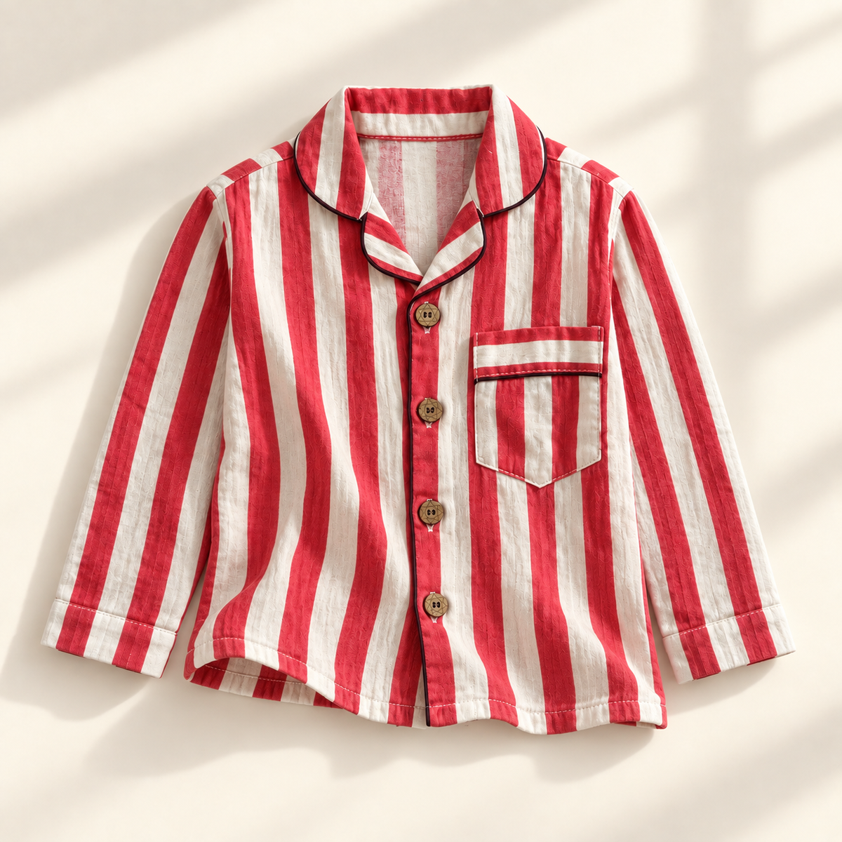 Unisex Crinkle Muslin Night Suit - The Red Velvet