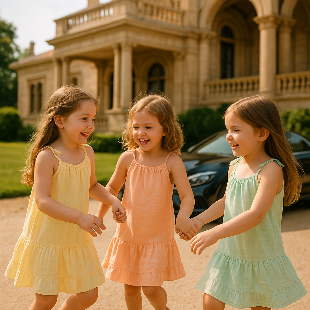 3pcs - Organic Muslin Knot Frock- Pastel Pack