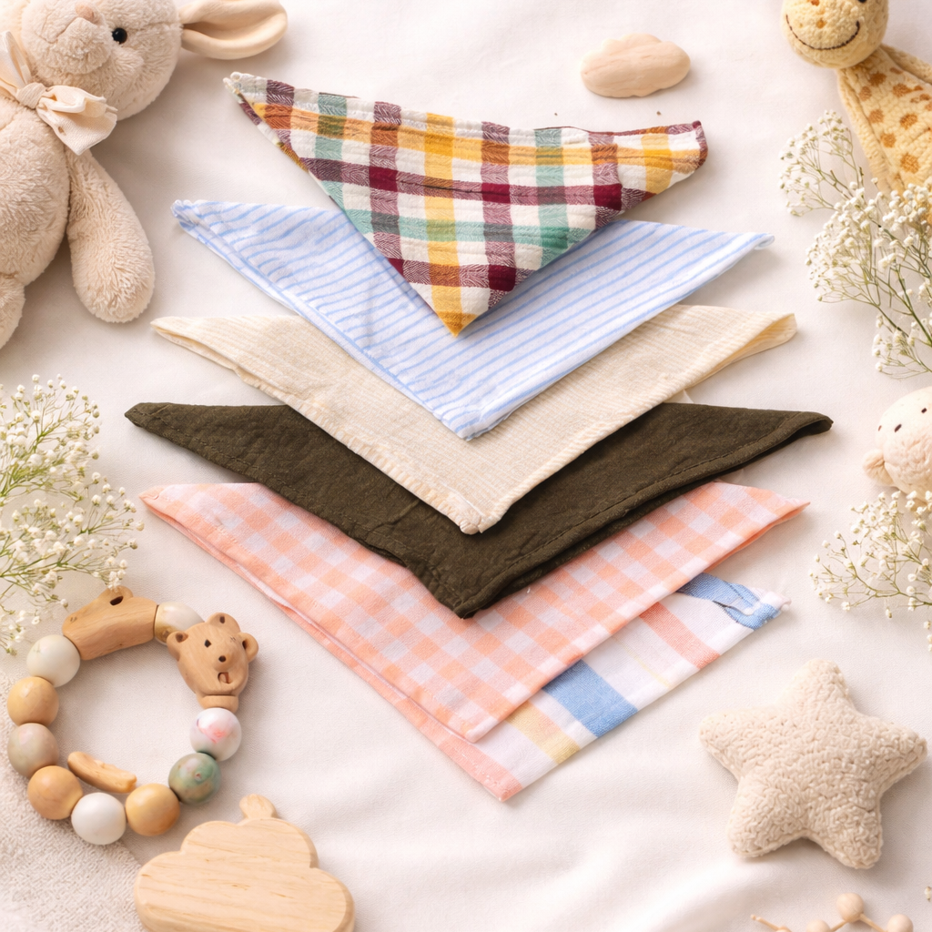 Organic Cotton -Muslin  Face Wipes 6 Pack