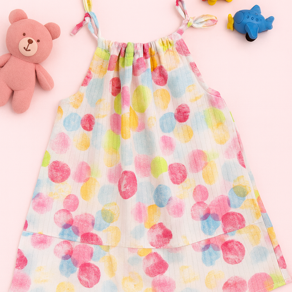 Nature Tales- Organic Muslin Knot Frock.