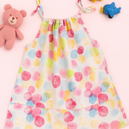 Nature Tales- Organic Muslin Knot Frock.