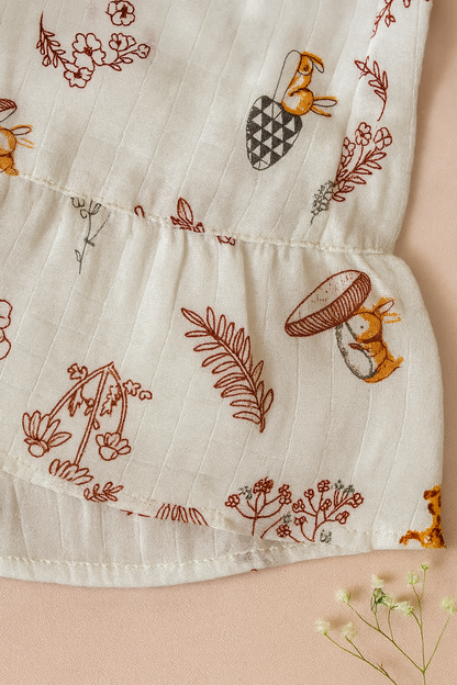 Nature Tales- Organic Muslin Knot Frock.