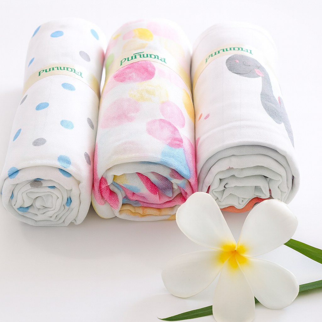 Organic muslin Swaddle 3 pcs - Dreamy Dots