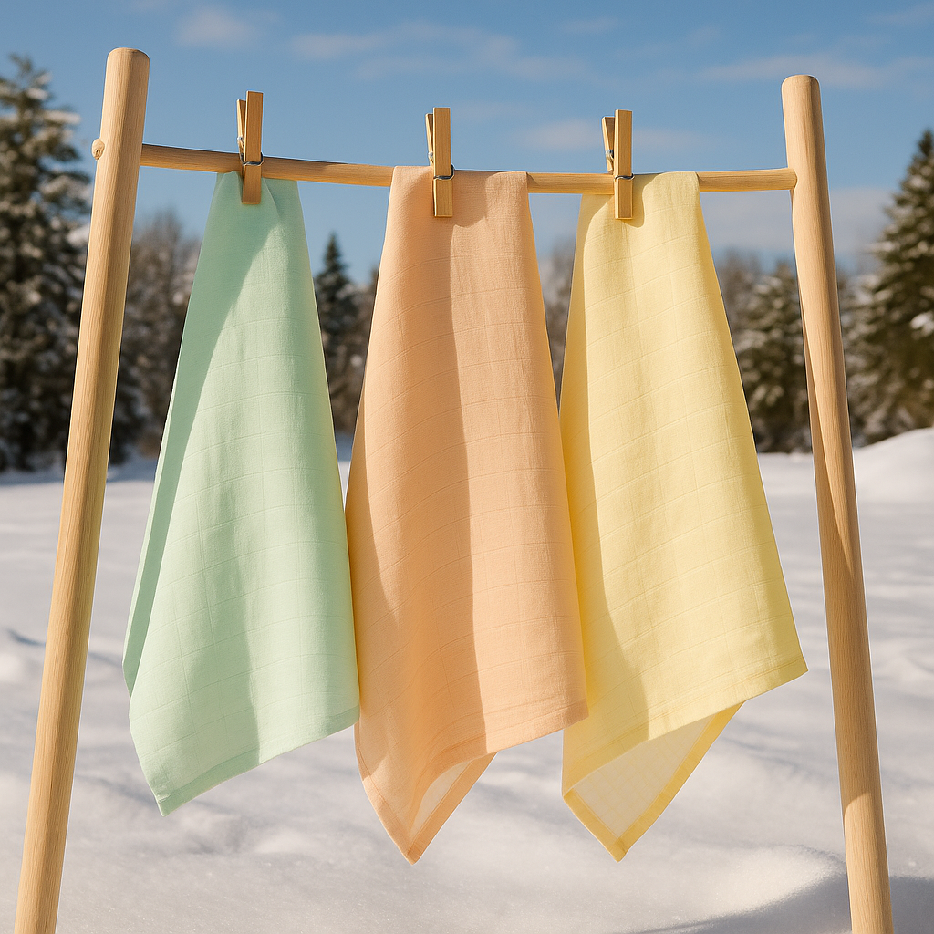 Organic muslin Swaddle 3 pcs - Pastel Colours