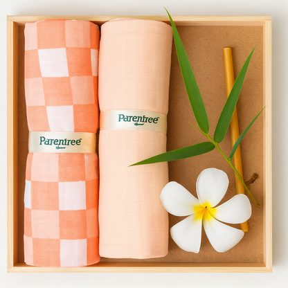 Organic muslin Swaddle 2 pcs - Little Explorer