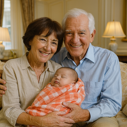 Organic muslin Swaddle 2 pcs - Gingham Peach