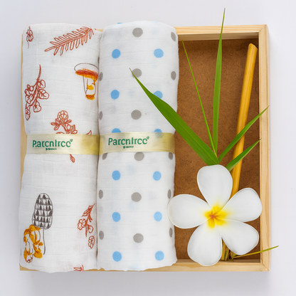 Organic muslin Swaddle 2 pcs - Little Explorer