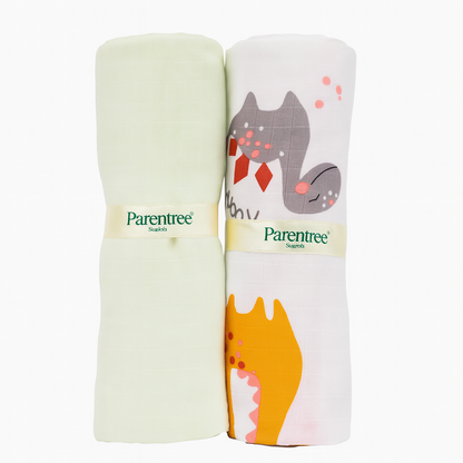 Organic muslin Swaddle 2 pcs - Little Explorer