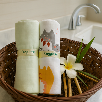 Organic muslin Swaddle 2 pcs - Little Explorer