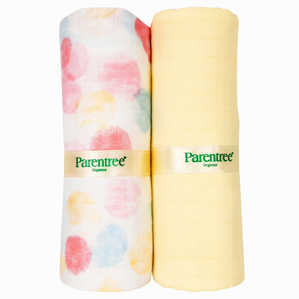 Organic muslin Swaddle 2 pcs - Rainbow