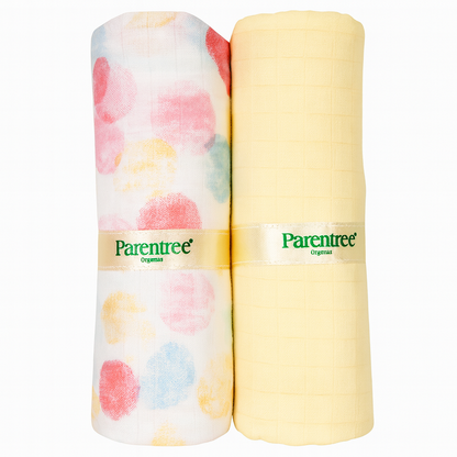 Organic muslin Swaddle 2 pcs - Rainbow