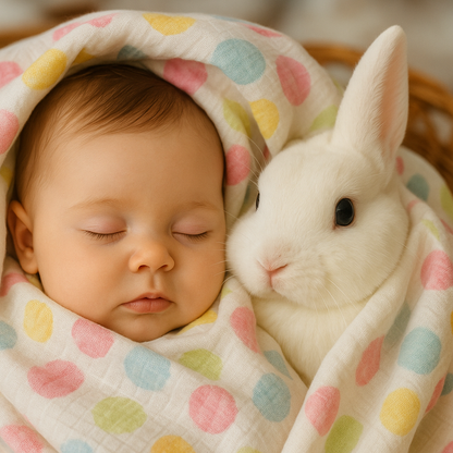 Organic muslin Swaddle 2 pcs - Rainbow