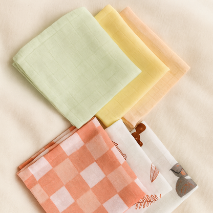 Baby napkins 6 pcs - Organic muslin cotton