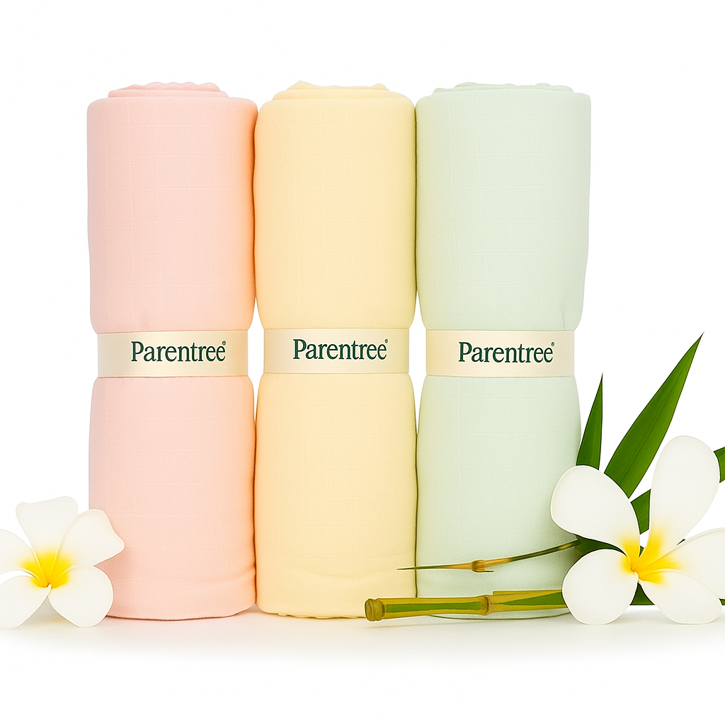 Organic muslin Swaddle 3 pcs - Pastel Colours