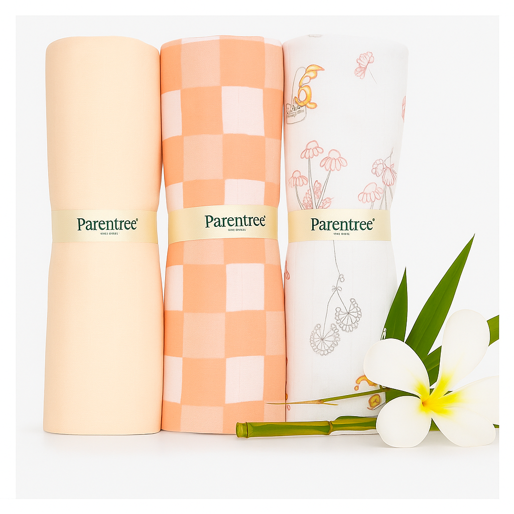 Organic muslin Swaddle 3 pcs - Dreamy Dots