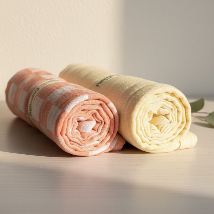 Organic muslin Swaddle 2 pcs - Pastel pack