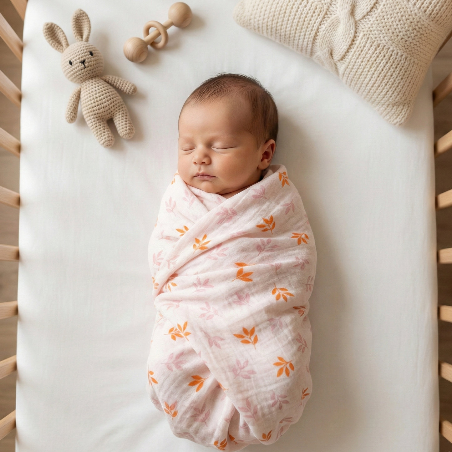 Muslin Swaddle - Amber Leaf