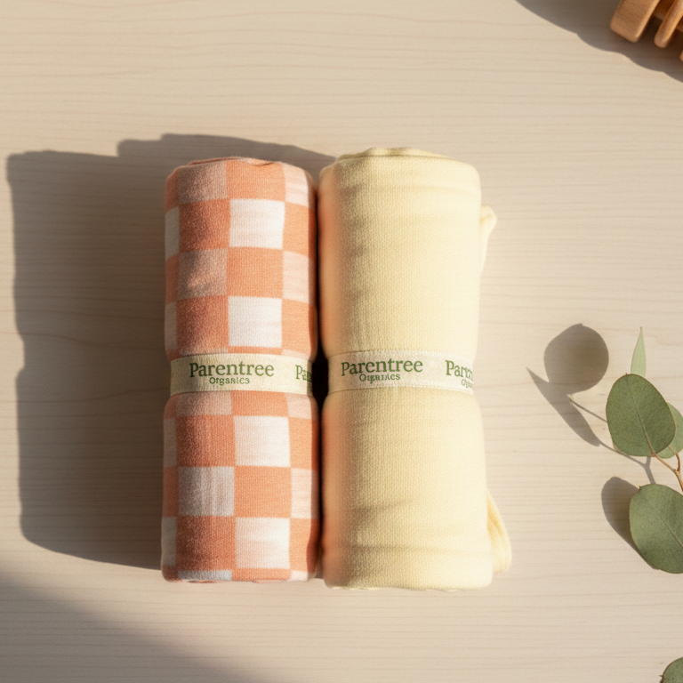 Organic muslin Swaddle 2 pcs - Pastel pack