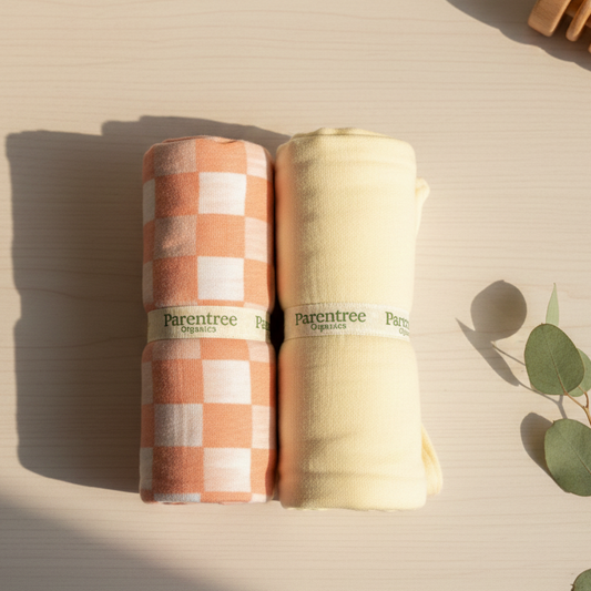 Organic muslin Swaddle 2 pcs - Pastel pack