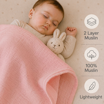 Muslin Swaddle - Pure Blush