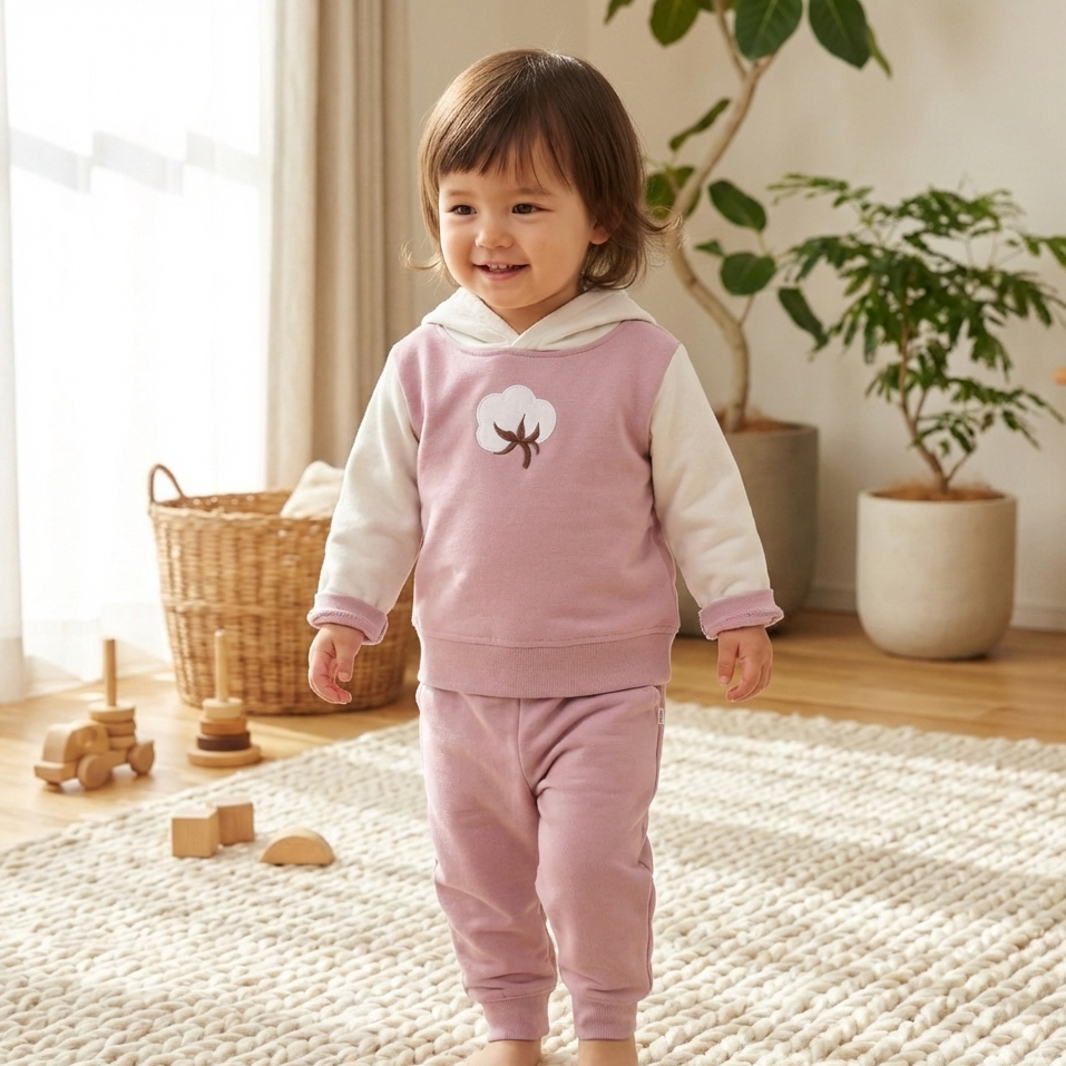 Everyday Cotton Loungewear Set - Dusty Pink