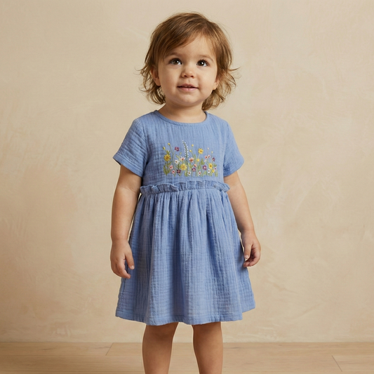 CRINKLE MUSLIN- FROCK