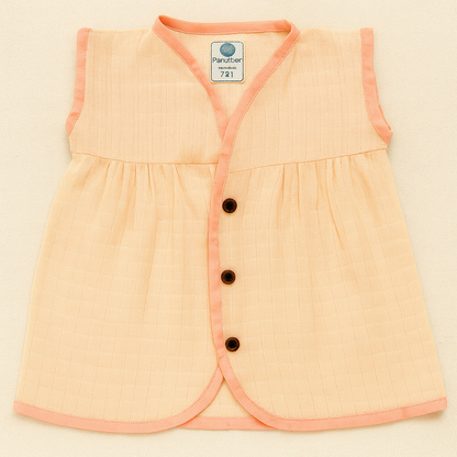 Organic Muslin Frock Jabla- Lemon Drop