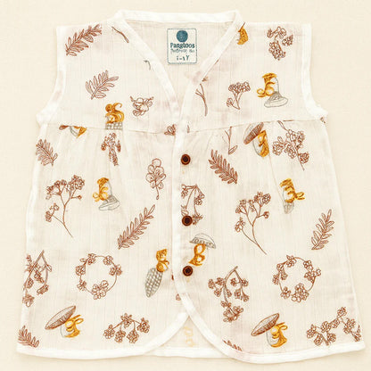 Organic Muslin Frock Jabla- Nature Bliss