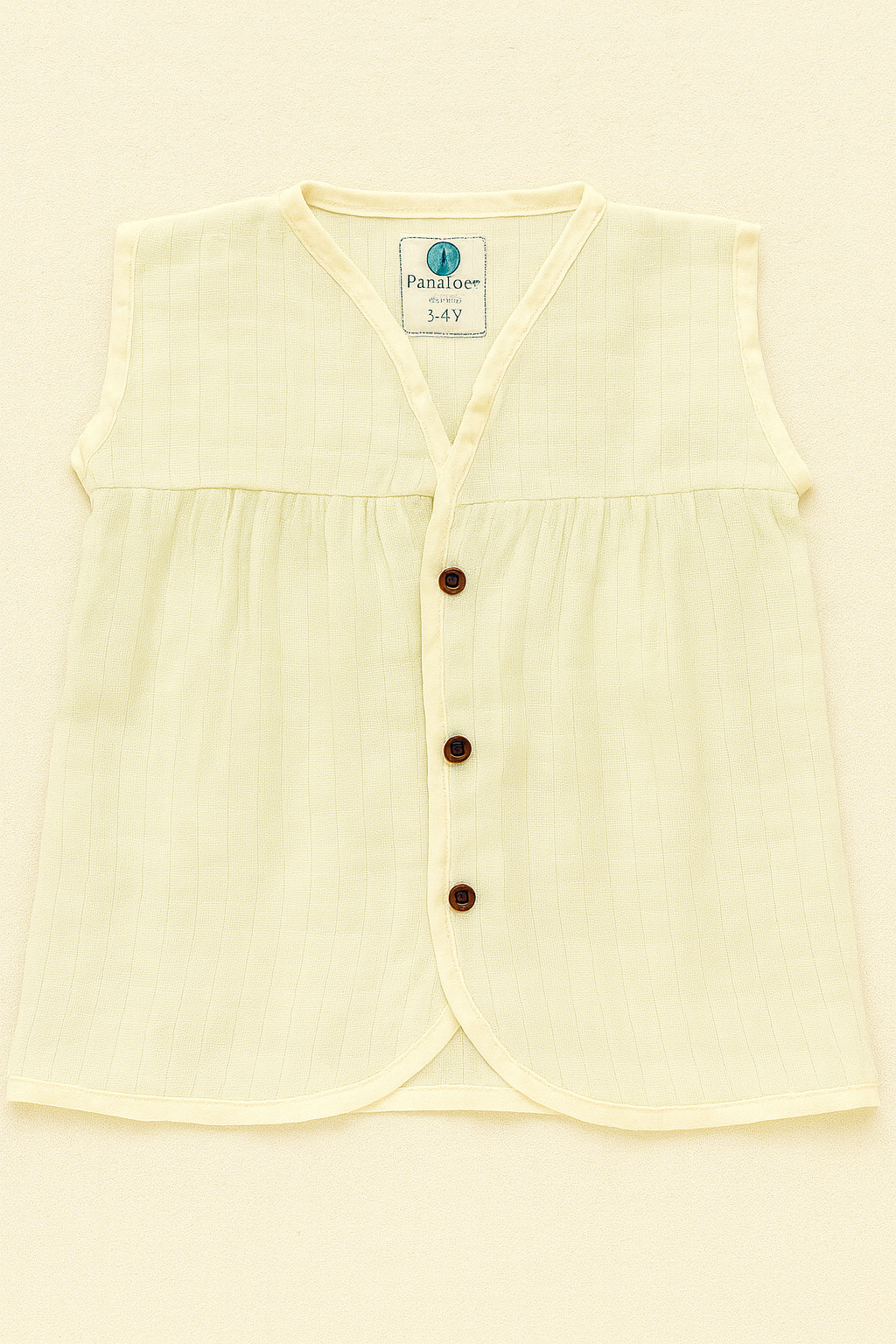 Organic Muslin Frock Jabla- Lemon Drop